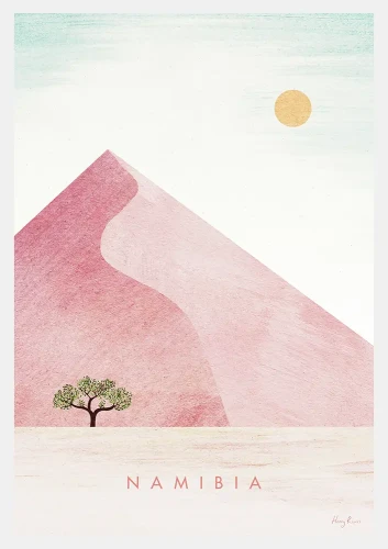 Namibia - czerwone wydmy - plakat