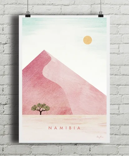 Namibia - czerwone wydmy - aranżacja plakatu