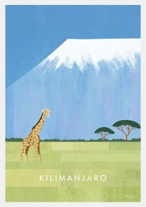 Tanzania - Kilimandżaro - plakat