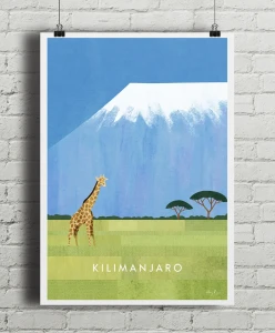Tanzania - Kilimandżaro - aranżacja plakatu