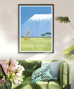 Tanzania - Kilimandżaro - aranżacja plakatu