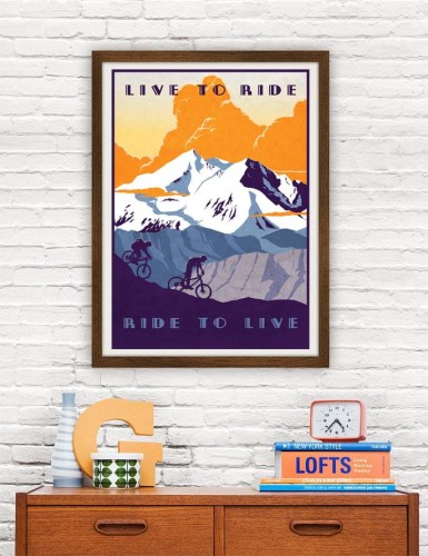 Live To Ride - plakat rowery MTB
