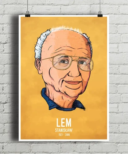 Stanisław Lem - aranżacja plakatu