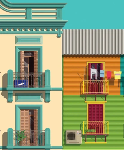 Buenos Aires Argentyna - szczegół plakatu