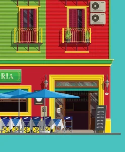 Buenos Aires Argentyna - szczegół plakatu