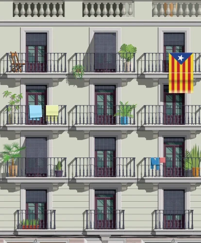 Barcelona Hiszpania - szczegół plakatu