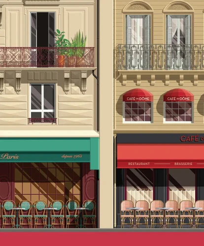 Paryż Francja - szczegół plakatu