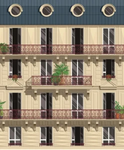 Paryż Francja - szczegół plakatu