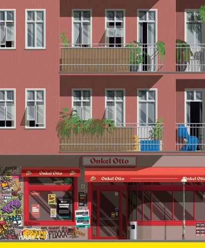 Berlin Niemcy - szczegół plakatu