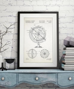 Globus astronomiczny - plakat