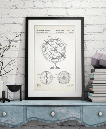 Globus astronomiczny - plakat