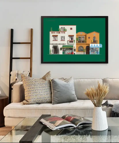 Plakat Meksyk - aranżacja plakatu w salonie