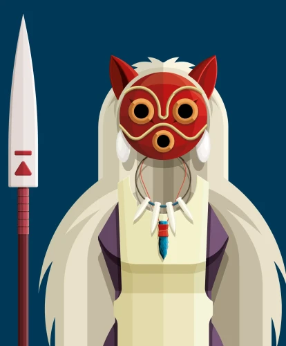 Księżniczka Mononoke / Princess Mononoke Kostium - szczegół plakatu