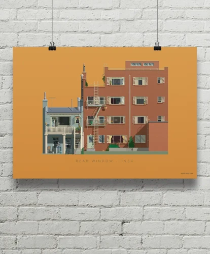 Okno na podwórze / Rear Window - aranżacja plakatu