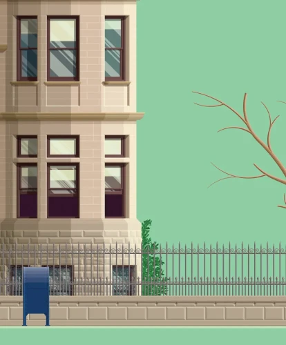 Genialny klan / The Royal Tenenbaums Rezydencja - detal plakatu