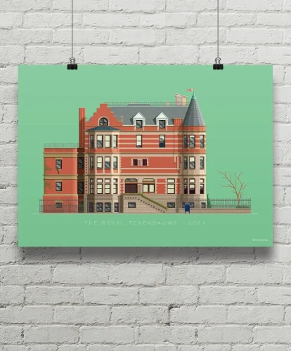 Genialny klan / The Royal Tenenbaums Rezydencja - aranżacja plakatu