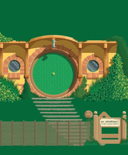 Władca Pierścieni / The Lord of the Rings Dom Bilba - szczegół plakatu