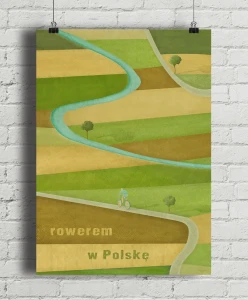 Rowerem w Polskę - aranżacja plakatu