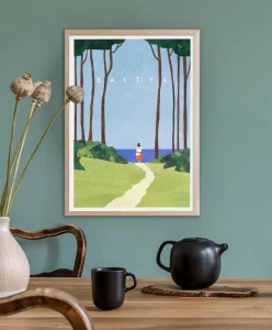 Bałtyk - droga na plażę - aranżacja plakatu