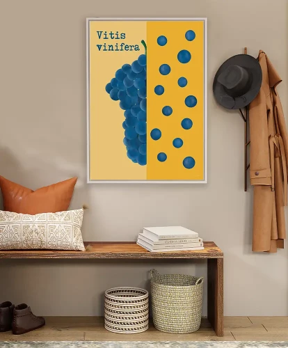 Soczyste winogrono - aranżacja plakatu w korytarzu