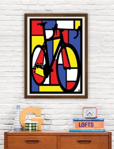 Mondrian Bike - plakat
