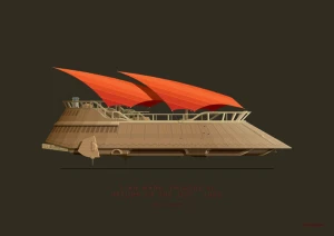 Star Wars - Jabba's Barge - plakat