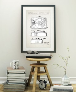 Gramofon - patent - plakat