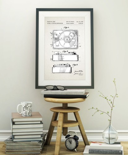 Gramofon - patent - plakat