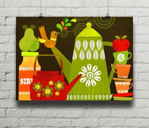 Retro Kitchen - plakat