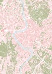 Rzym Włochy mapa - plakat / plan miasta Pink