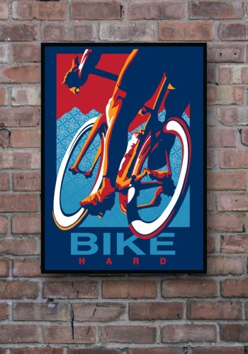 Bike Hard - plakat rowerowy