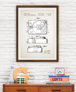 Gramofon - patent - plakat