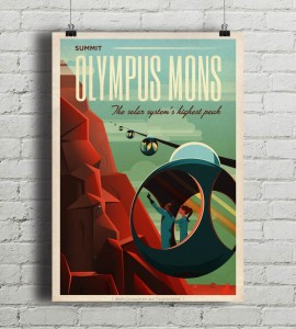 Mars - Olympus Mons - plakat