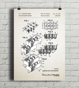 Klocki Lego - patent - plakat