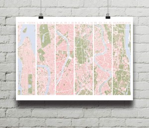 Plakat - Six Cities - Warszawa SET