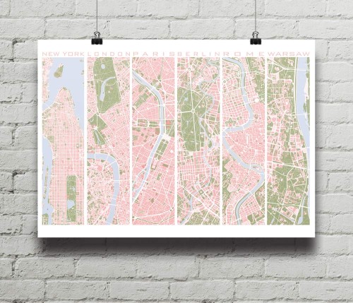 Plakat - Six Cities - Warszawa SET