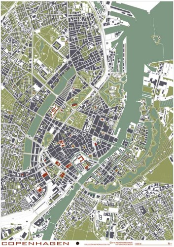 Copenhagen - plan miasta