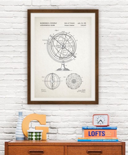Globus astronomiczny - plakat