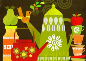 Retro Kitchen - plakat