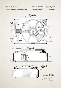 Gramofon - patent - plakat