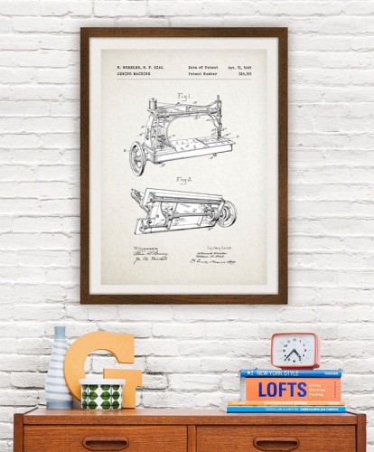 Maszyna do szycia - plakat