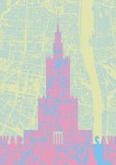 Pałac Kultury i Nauki Warszawa - plakat / plan miasta