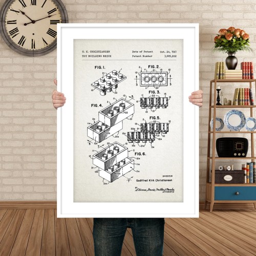 Klocki - patent - plakat