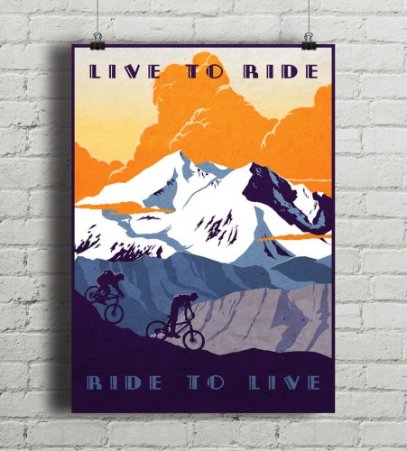 Live To Ride - plakat rowerowy