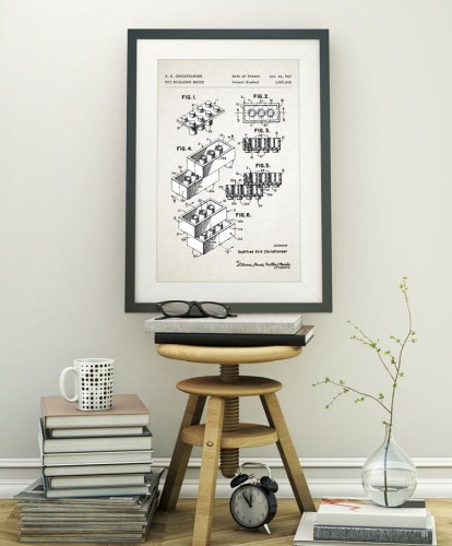 Klocki - patent - plakat