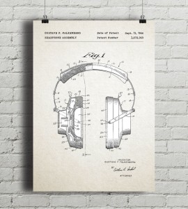 Słuchawki - patent - plakat
